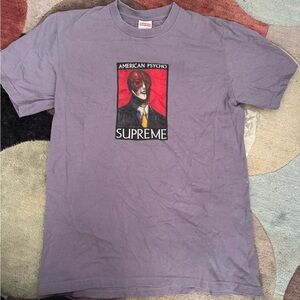 purple american psycho supreme tee shirt
